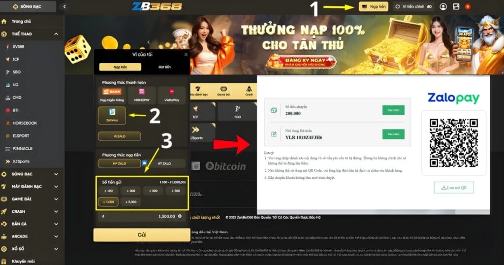 Hướng Dẫn Nạp Tiền Qua Ví Điện Tử (Momo, ZaloPay)